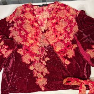 Zara Pink Floral Blouse